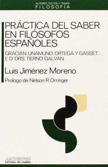 Practica Del Saber En Filosofos Espaoles