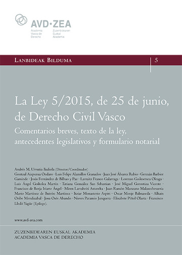 Ley 5/2015 de 25 de junio de derecho civil vasco