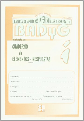 Badyg Grafico I. Cuaderno de items