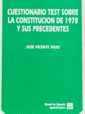 Cuestionario test sobre la Constitucin de 1978 y sus precedentes