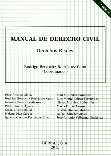 Manual de Derecho Civil Derecho Reales 2015
