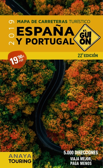 Espaa y portugal. mapa de carreteras turstico 2019 (el guin)