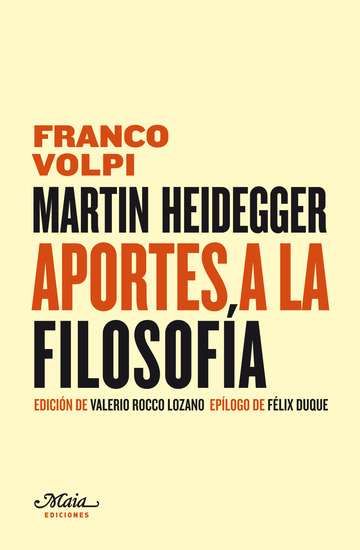 Martin Heidegger: 'Aportes a la filosofa'