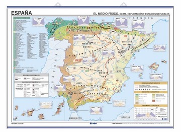 Espaa temtico, regiones naturales-climatologa / economa-poblacin