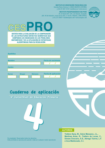 CESPRO. Cuaderno 4
