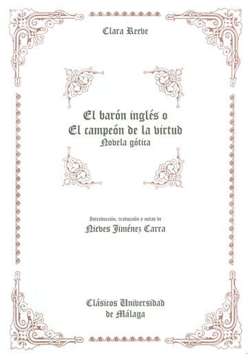 El barn ingls o El campen de la virtud: Novela gtica