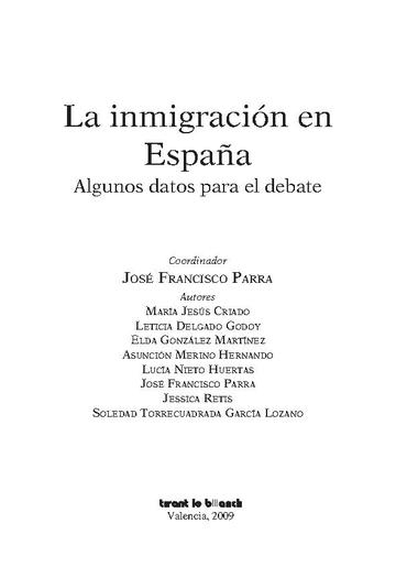 La inmigracin en Espaa
