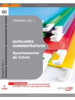 Auxiliar Administrativo del Ayuntamiento de Calvi. Temario Vol. I