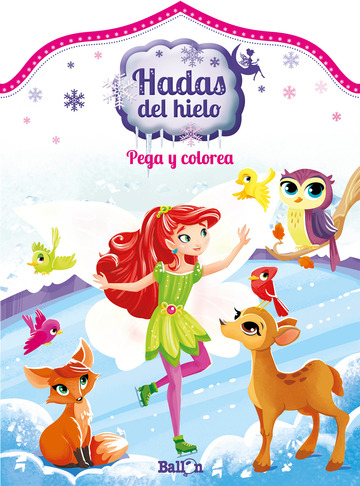 Hadas del hielo - pega y colorea 