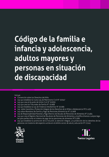 Cdigo de la familia e infancia y adolescencia, adultos mayores y personas en situacin de discapacidad