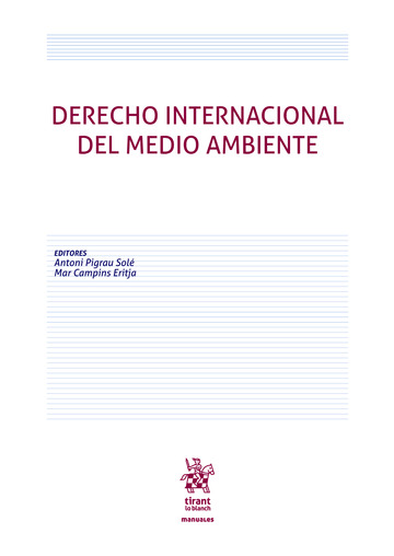 Derecho Internacional del Medio Ambiente