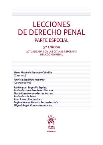 Lecciones de Derecho Penal. Parte especial 5 Edicin Actualizada con las ltimas reformas del Cdigo Penal