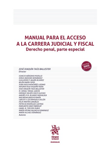 Manual para el acceso a la carrera judicial y fiscal. Derecho penal, parte especial