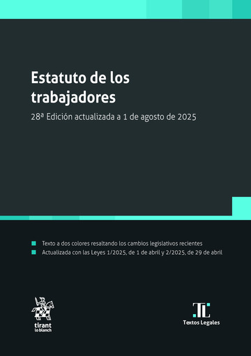 Estatuto de los trabajadores 28 Edicin actualizada a 1 de agosto de 2025