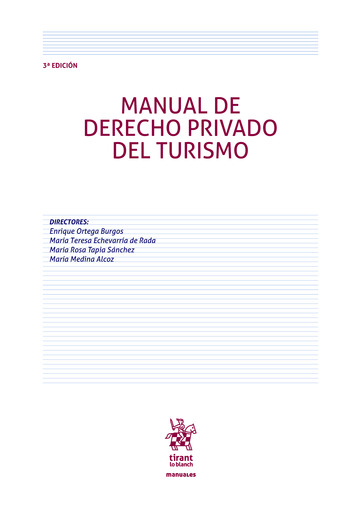 Manual de Derecho Privado del Turismo 3 Edicin