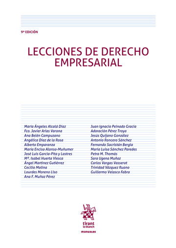 Lecciones de Derecho Empresarial 9 Edicin