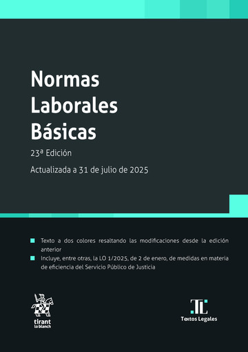 Normas Laborales Bsicas 23 Edicin. Actualizada a 31 de julio de 2025