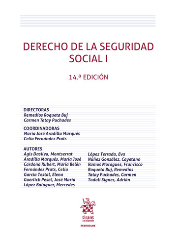 Derecho de la Seguridad Social I 14 Edicin