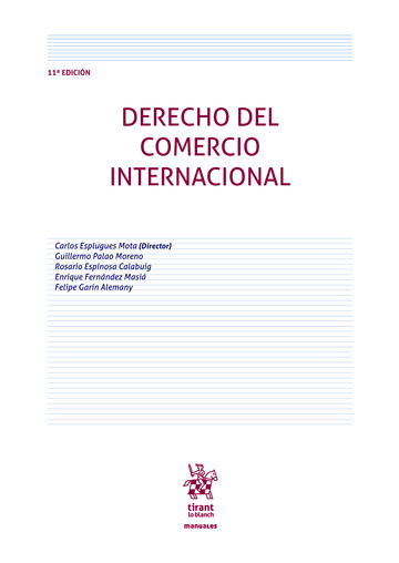 Derecho del comercio internacional 11 Edicin