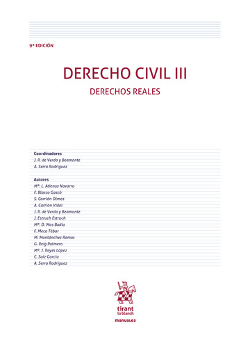 Derecho Civil III. Derechos Reales 9 Edicin