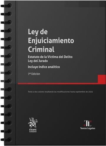 Ley de Enjuiciamiento Criminal. Estatuto de la Vctima del Delito. Ley del Jurado. Incluye ndice analtico 7 Edicin