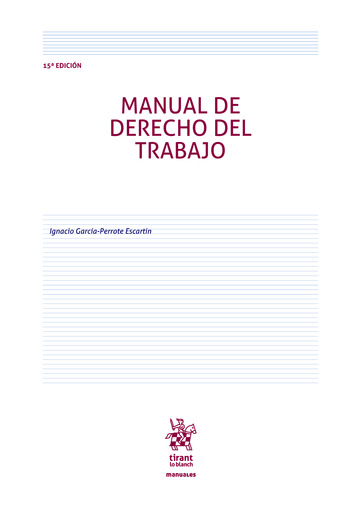 Manual de derecho del trabajo 15 Edicin