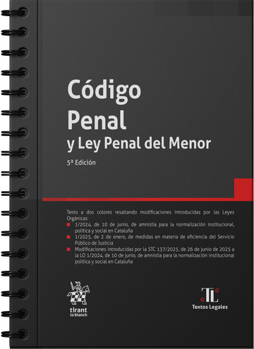 Cdigo Penal y Ley Penal del Menor 5 Edicin con anillas
