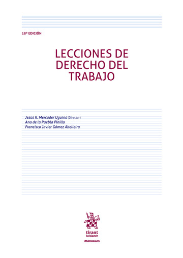 Lecciones de Derecho del Trabajo 18 Edicin