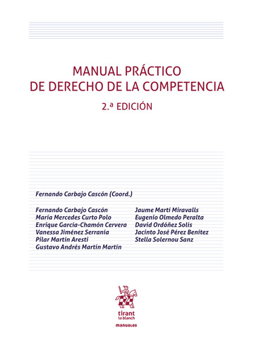 Manual pr�ctico de derecho de la competencia 2� Edici�n