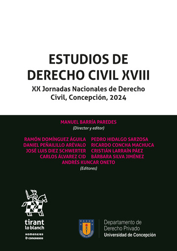 Estudios de Derecho Civil XVIII XX Jornadas Nacionales de Derecho Civil, Concepcin, 2024
