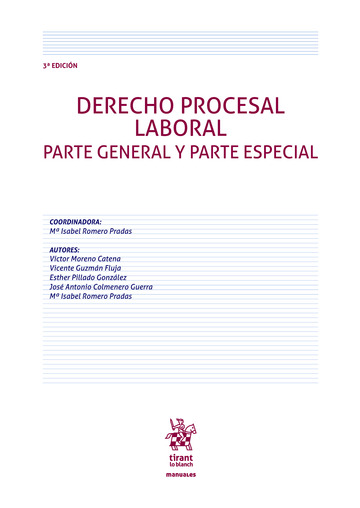 Derecho Procesal Laboral. Parte general y parte especial 3ª Edición