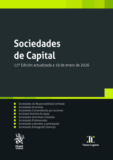 Sociedades de Capital 11� Edici�n actualizada a 19 de Enero de 2026