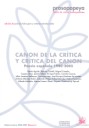 Prosopopeya nº5 Otoño/Invierno 2006-2007 Canon de la crítica y crítica del canon