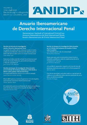 Anuario Iberoamericano de Derecho Internacional Penal Vol 9 2021. Anidip