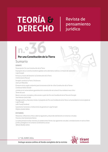 Teora & Derecho. Revista de pensamiento jurdico N 36, junio 2024 Por una Constitucin de la Tierra