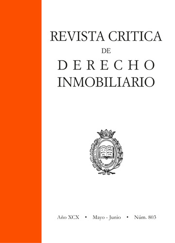 Revista Crtica de Derecho Inmobiliario Ao XCX Mayo-Junio Nm. 803