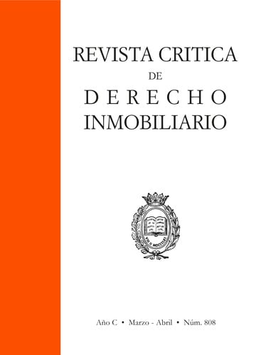 REVISTA CRTICA DE DERECHO INMOBILIARIO Ao C Marzo - Abril 2025 Nm. 808 REVISTA BIMESTRAL
