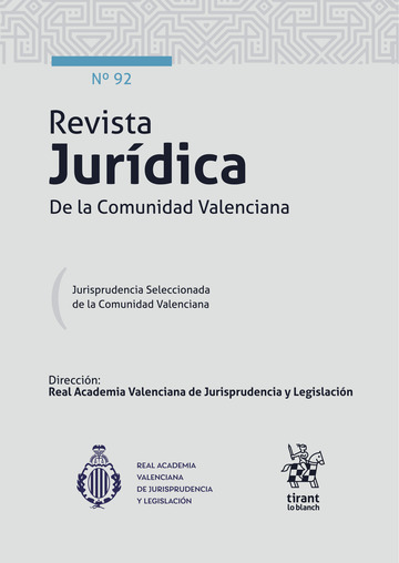 Revista Jurdica de la Comunidad Valenciana N 92 Octubre 2025 Publicacin cuatrimestral