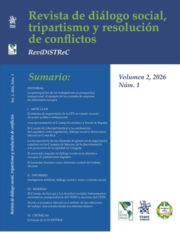 Revista de di�logo social, tripartismo y resoluci�n de conflictos Vol. 2 2026, N�m. 1